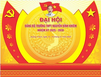 Panner Đại hội Đảng THPT Nguyễn Bỉnh Khiêm nhiệm kì 2025-2030